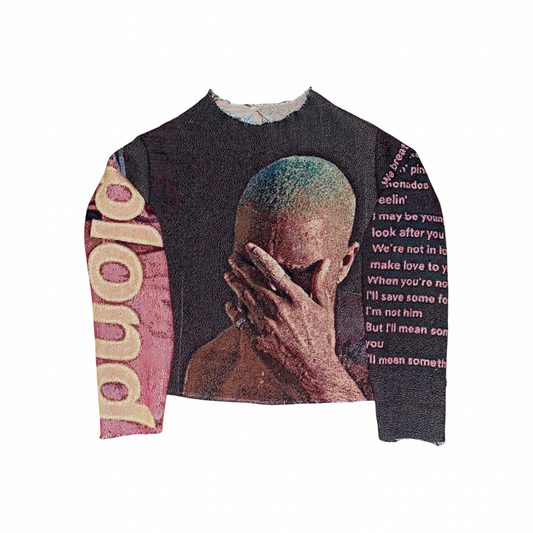 ‘Blond(e)’ Album Tapestry Cropped Sweatshirt